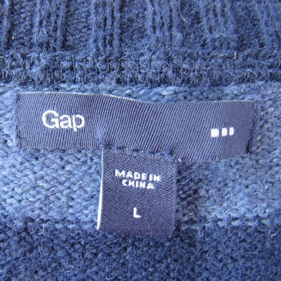 GAP Men's Classic Striped Pattern Crewneck Soft Knit Pullover Sweater Size L - Picture 3 of 7